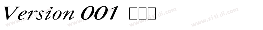 Version 001字体转换